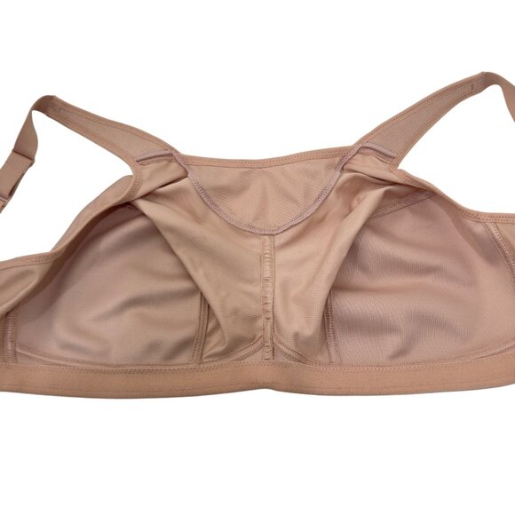 Glamorise Womens Beige High Support Sport Bra Size 44D Moisture-Wicking Fabric - Picture 5 of 11